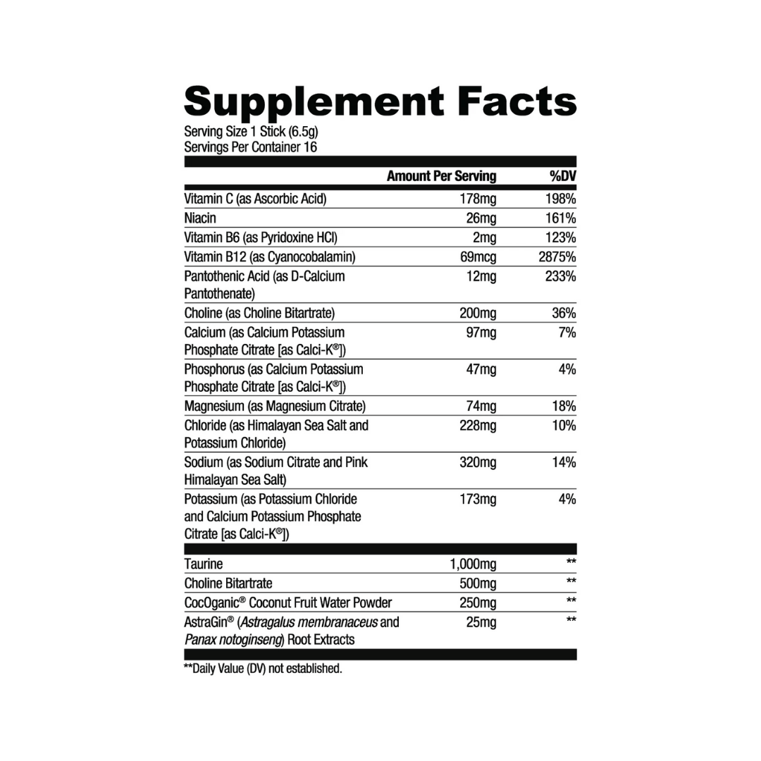 Hydration Sticks by RYSE 16 Servings
