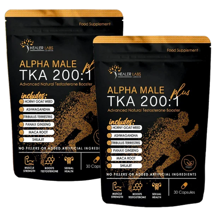 T Plus Ashwagandha, Horny Goat Weed, Tribulus Terrestris, Shilajit, Maca & Ginseng ( Pack of 2 )