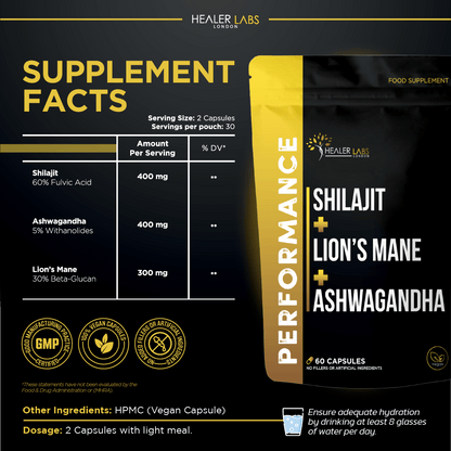 Shilajit Ashwagandha Lion's Mane Complex